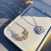 Retro Magnetic Four-Leaf Clover Necklace